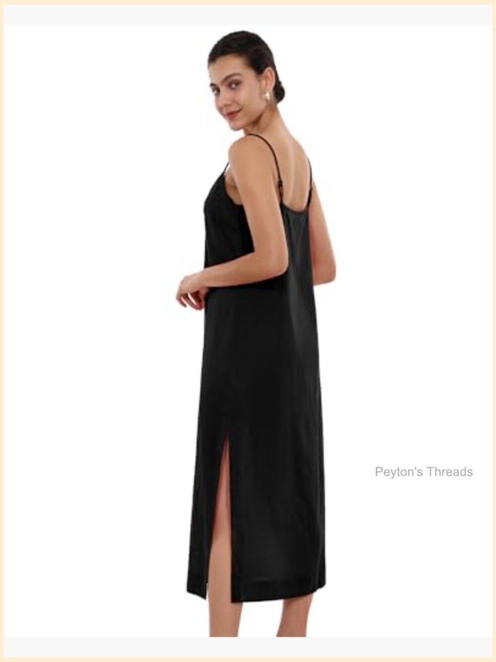 100% Linen Maxi Dress Spaghetti Strap Casual Loose Beach Dress - Picture 6 of 7